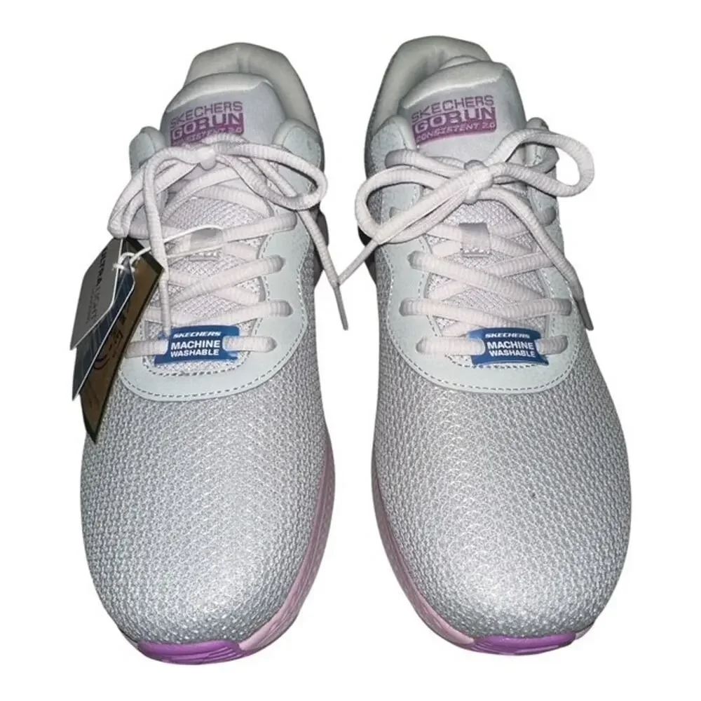 Skechers Go Run Consistent 2.0 Engaged Athletic Shoes 128621 Gray Pink size 11